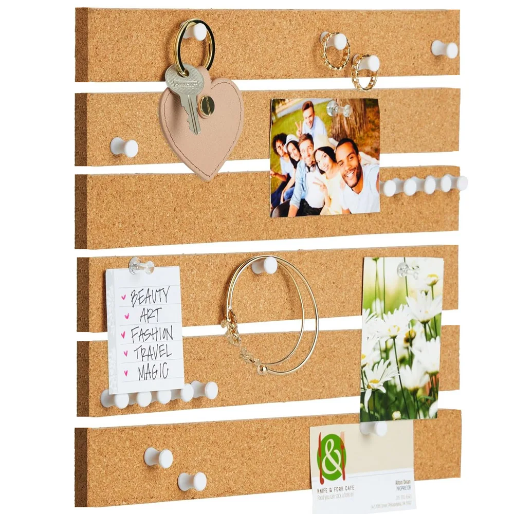 Home Office Image - แผ่นไม้ก๊อก30ซม. 1ชิ้นมีกาวในตัวแผ่นไม้ก๊อกสำหรับติดผนังโต๊ะบ้านสำนักงานห้องนอนสำหรับแปะบันทึกภาพถ่ายตารางเวลา