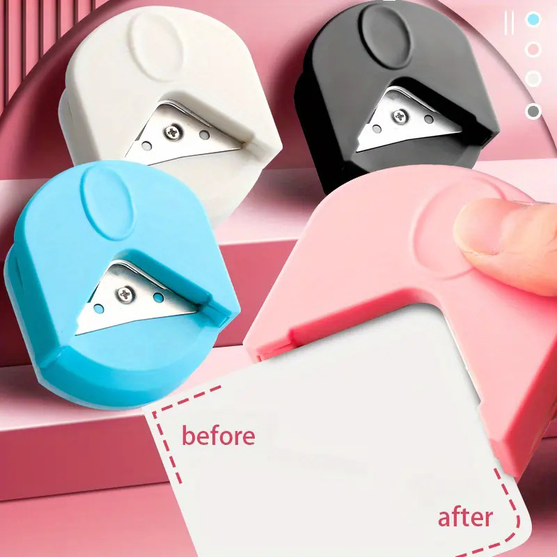 Home Office Image - 1/4Pcs Corner Rounder Punch R4 กระดาษแบบพกพาเครื่องตัดTrimmerสําหรับตัดDIY