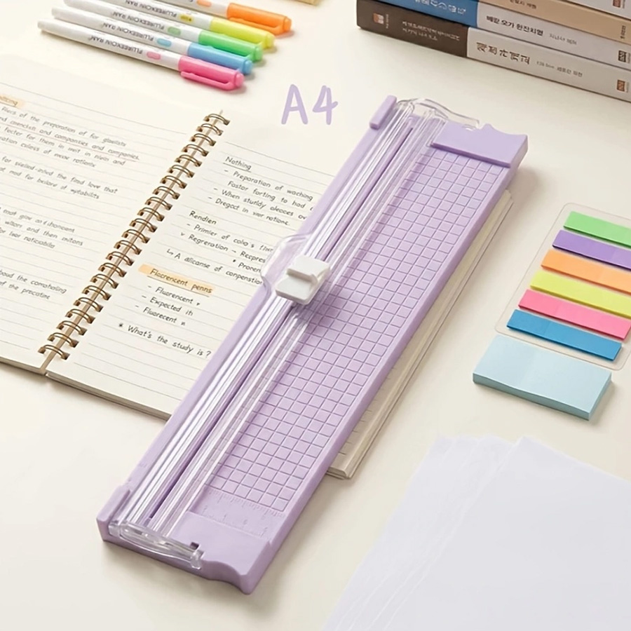 Home Office Image - เครื่องตัดกระดาษ A4, ใบมีดเปลี่ยนได้, เครื่องตัดกระดาษที่ทนทาน, อุปกรณ์ตัดกระดาษสำหรับงานเอกสารและสมุดภาพ, อุปกรณ์ตัดกระดาษแบบตัดทางเดียว