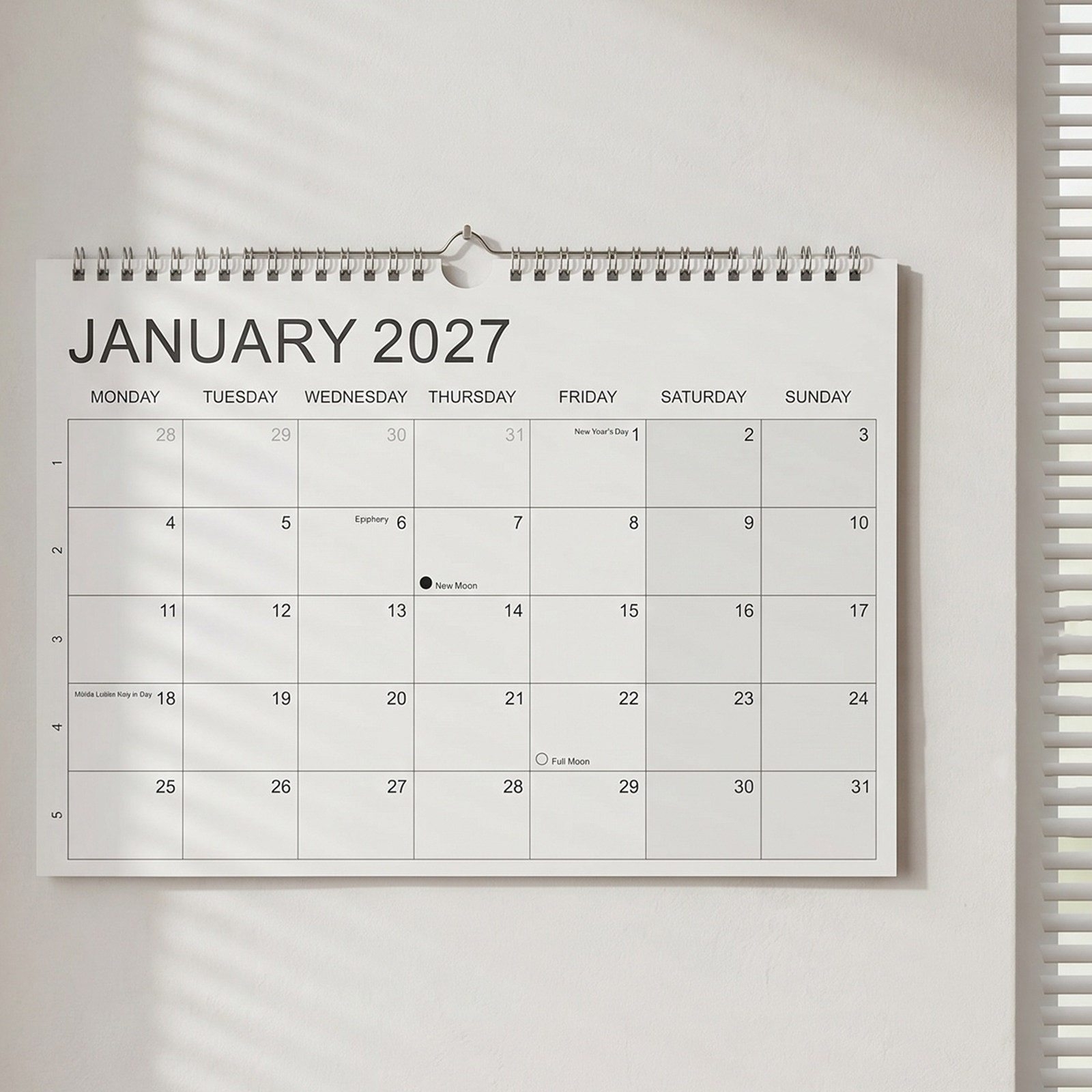 ปฏิทินกระดาษ 2027-2028 ปฏิทินต - English Home Office บทวิจารณ์และราคา