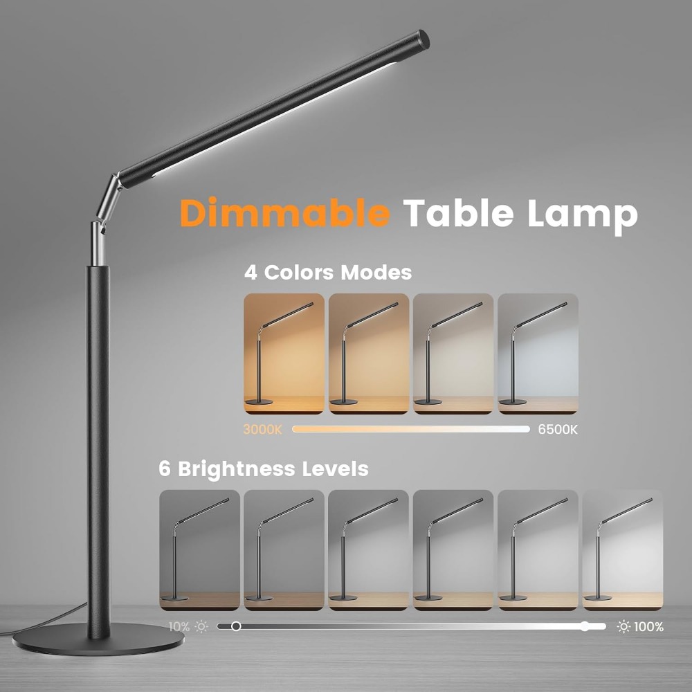 โคมไฟตั้งโต๊ะ LED โลหะปรับได้ข - Home Office Lamp บทวิจารณ์และราคา