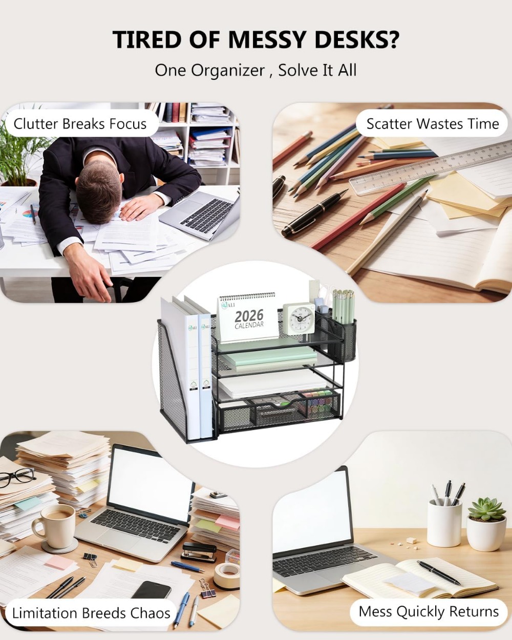 ที่จัดเก็บเอกสารแบบตั้งโต๊ะ 4  - Home Office Image บทวิจารณ์และราคา