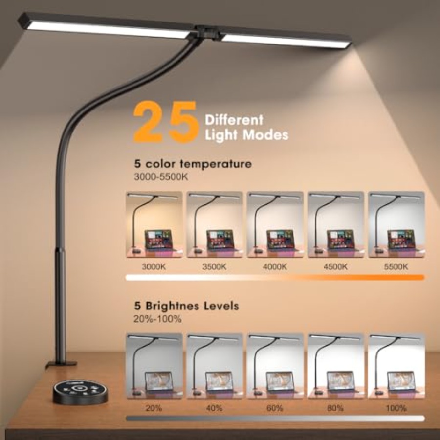 โคมไฟตั้งโต๊ะ LED สำหรับสำนักง - Home Office Lamp บทวิจารณ์และราคา