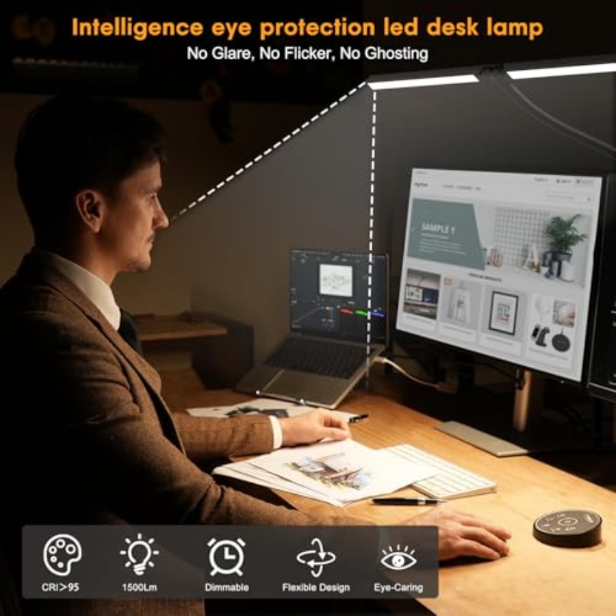 โคมไฟตั้งโต๊ะ LED สำหรับสำนักง - Home Office Lamp บทวิจารณ์และราคา