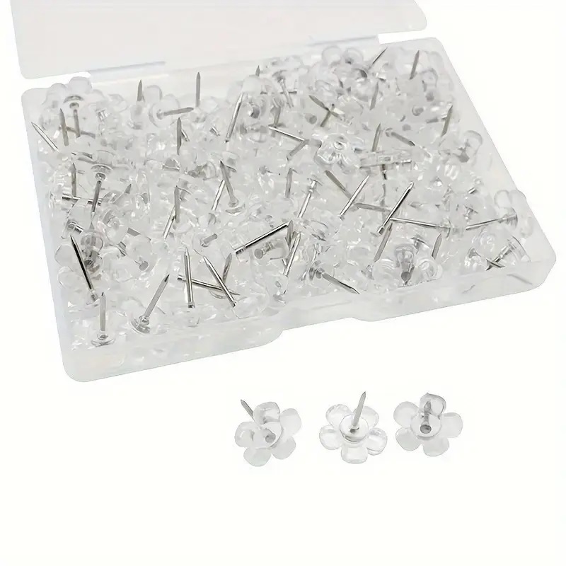 50/100/200pcs ดอกไม้ PUSH Pins - Home Office Image บทวิจารณ์และราคา