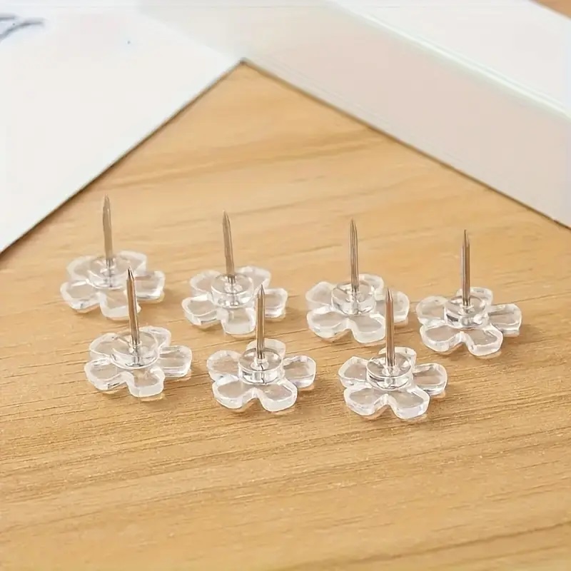 50/100/200pcs ดอกไม้ PUSH Pins - Home Office Image บทวิจารณ์และราคา