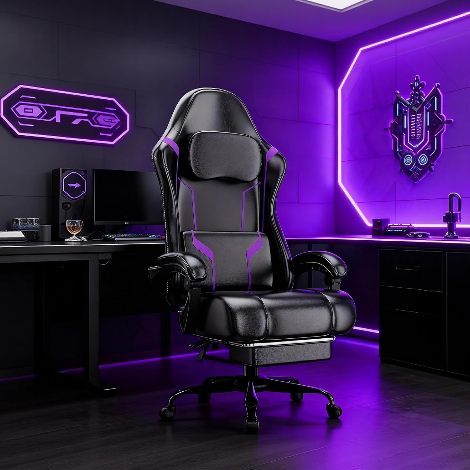 เก้าอี้เล่นเกมตามหลักสรีรศาสตร - Home Office Image บทวิจารณ์และราคา