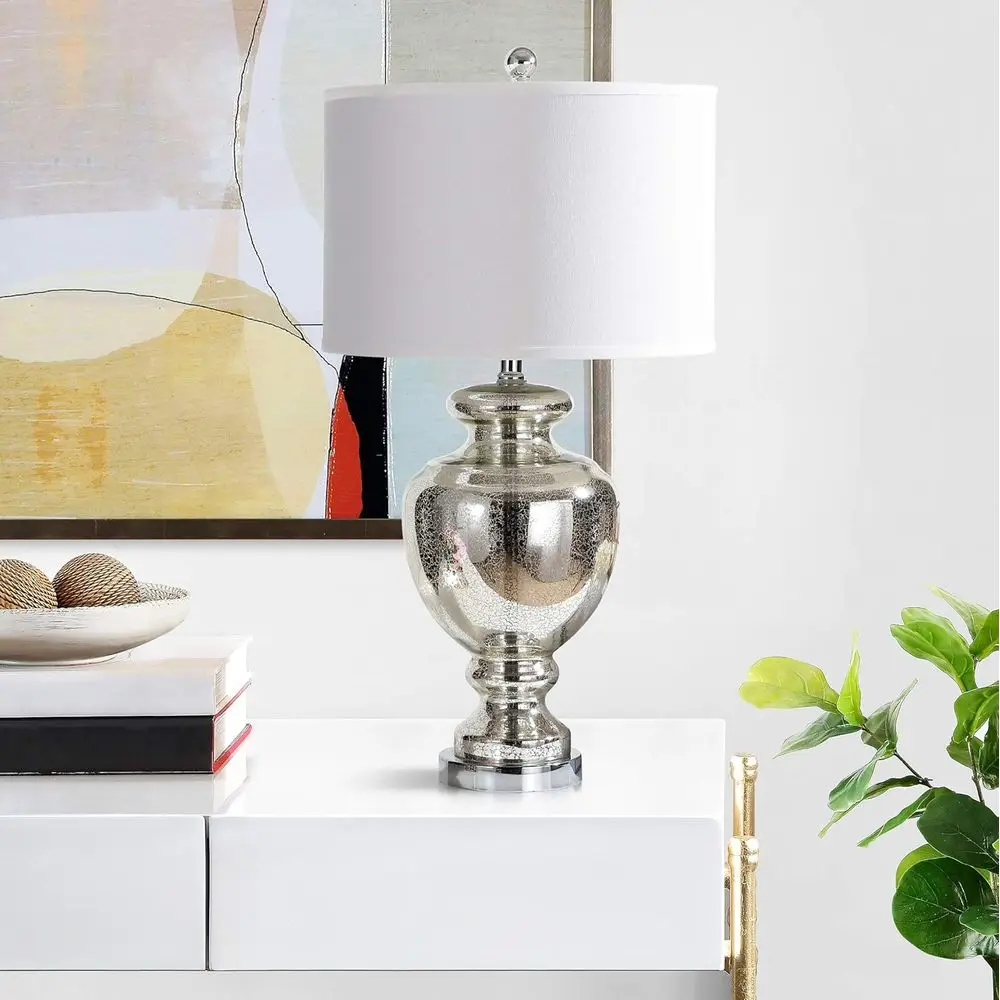 โคมไฟตั้งโต๊ะกระจกสีเงินเมอร์ค - Home Office Lamp บทวิจารณ์และราคา