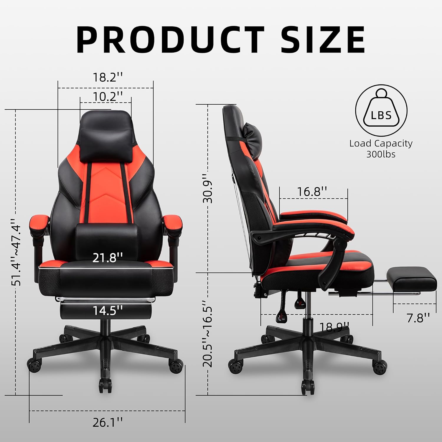เก้าอี้เกมมิ่งพร้อมที่วางเท้า  - Home Office Image บทวิจารณ์และราคา
