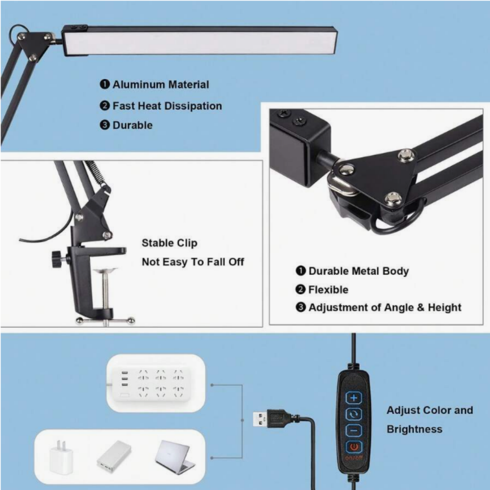 โคมไฟตั้งโต๊ะ LED สำหรับบ้าน อ - Home Office Lamp บทวิจารณ์และราคา